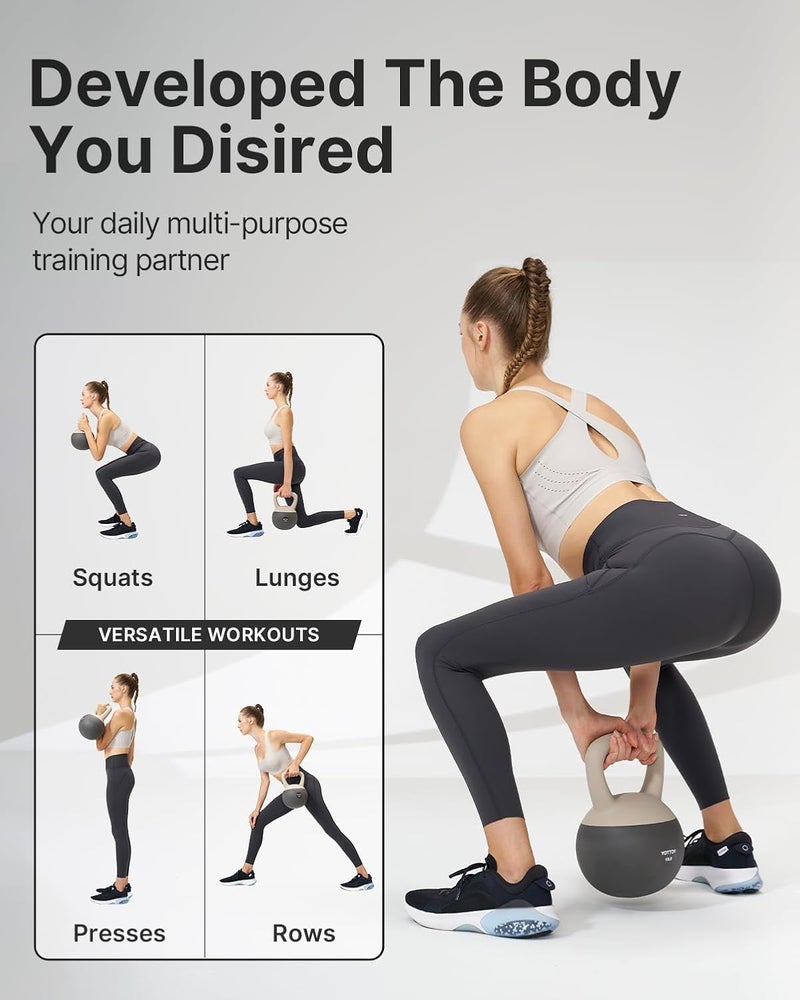 YOTTOY Soft Kettlebell, Set for Strength Training Kettlebells & Home Workouts, Soft-Sided Cushioned Base, Wide-Handle - Ideal for Men, Women, & Beginners - Image 5